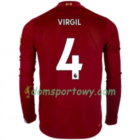 Koszulka Liverpool Virgil van Dijk 4 Domowe Koszulki Piłkarskie 2019-2020 Długi Rękaw